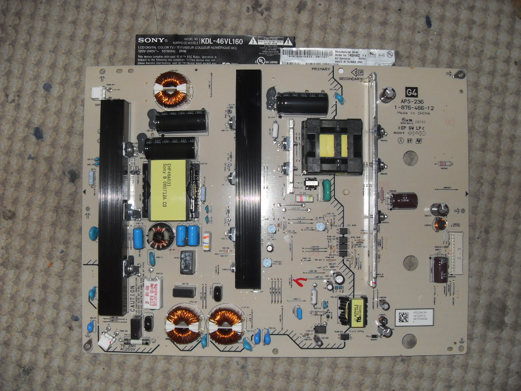 Sony 1-474-089-12 (APS-236 1-876-466-12) G4 Power Supply Unit